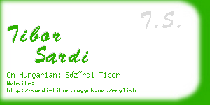tibor sardi business card